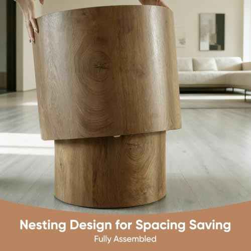 Nesting Round Coffee Table Set of 2