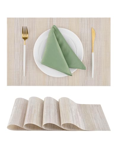 Lightsteel Beige with Yellow Placemats Set of 4 (4 Count)