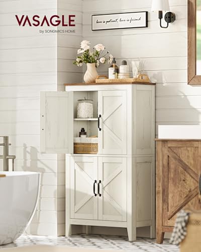 Farmhouse Storage Cabinet with 4 Barn Doors