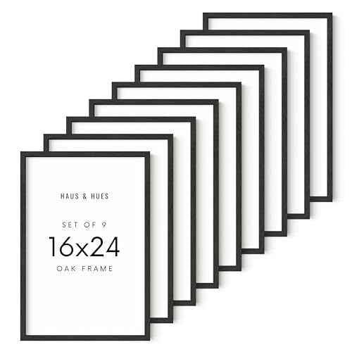 Standalone Black Oak Frames Set of 9