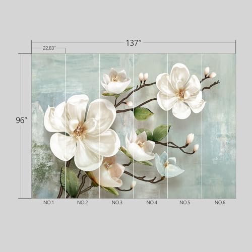 3D Floral Modern Wallpaper Peel and Stick Flowers wall Mural for Bedroom Living Room
