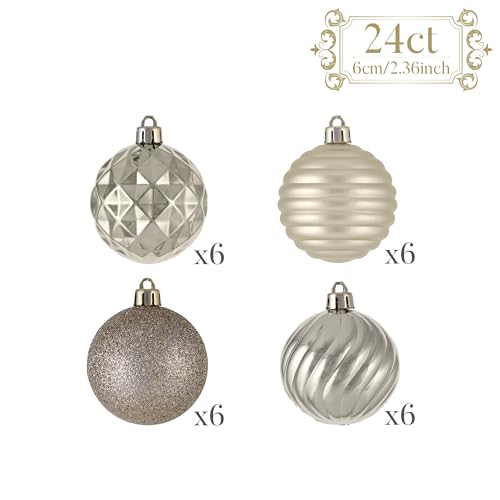 Christmas Ornaments Tree Decorations Set (24 Count)