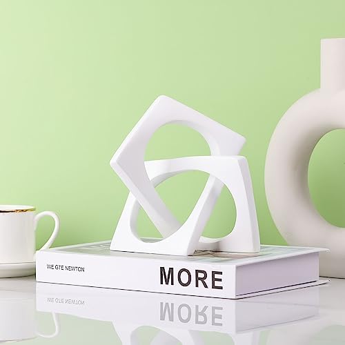 White Knot Statue for Coffee Table Centerpiece Decor