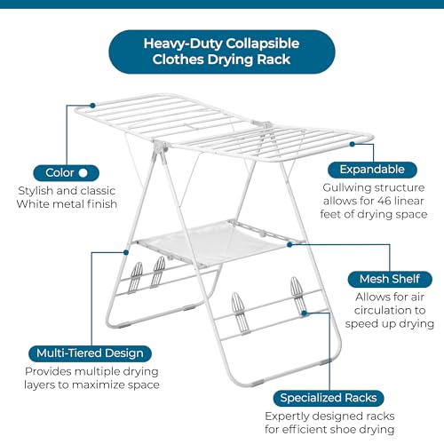 Heavy Duty Gullwing Clothes Drying Rack