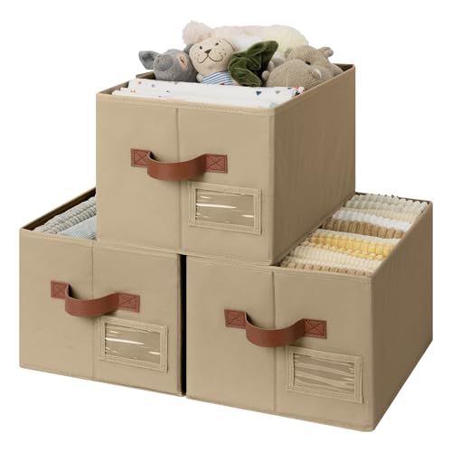 Closet Shelf Baskets with Label (3 Count)