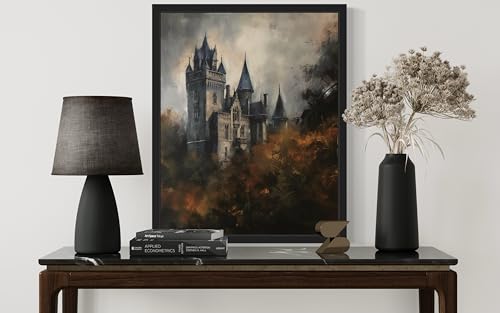 Old Castle Black Framed Poster Art Print
