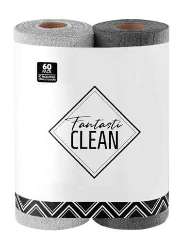 Microfiber Cleaning Cloth Roll (60 Count)