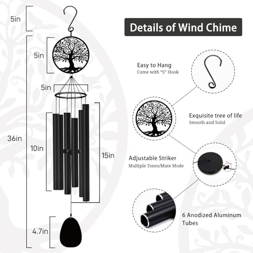 Memorial Wind Chimes for Outside Deep Tone