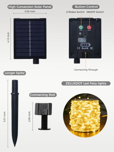 100FT 300LEDs Fairy Lights Solar Powered