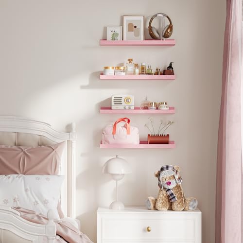 Floating Shelves for Wall Decor and Storage (6 Count)