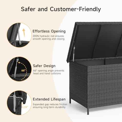 158 Gallon XL Wicker Deck Box