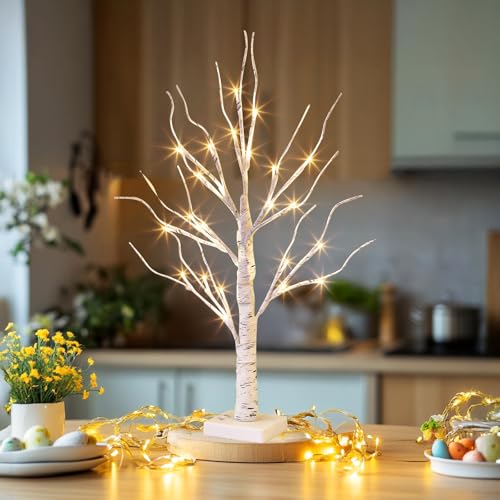 Lighted Birch Tree Christmas Decorations for Home
