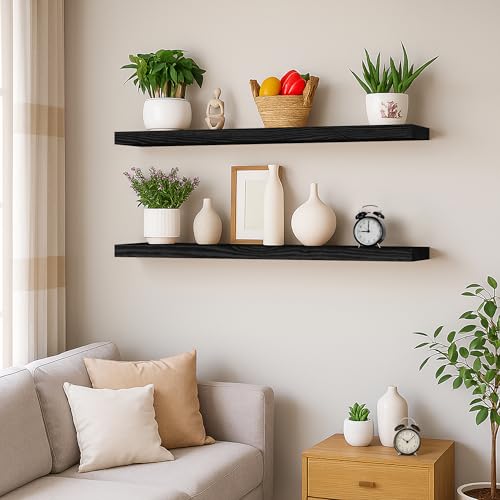 Wood Floating Shelves 36 inch Long (2 Count)