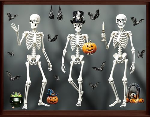Vintage Halloween Window Clings 6 Sheets (6 Count)