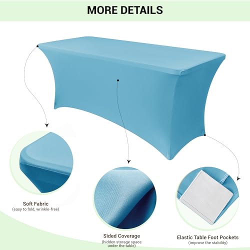 8ft Stretch Spandex Table Cover (2 Count)