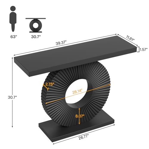Modern Console Table with Geometric Base