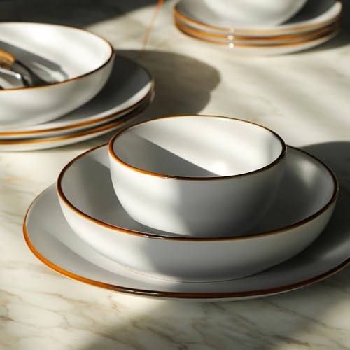 Brasa Stoneware 16 Piece Modern Dinnerware Sets