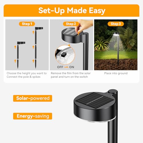 8 Pack Solar Pathway Lights Outdoor (8 Count)