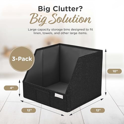 Open Front Trapezoid Closet Bins (3 Count)