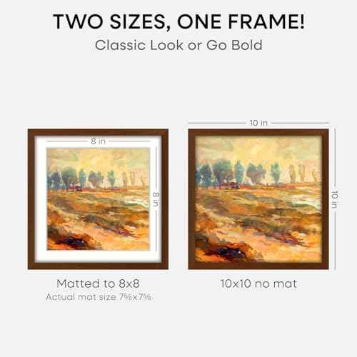 10x10 Brown Oak Picture Frame