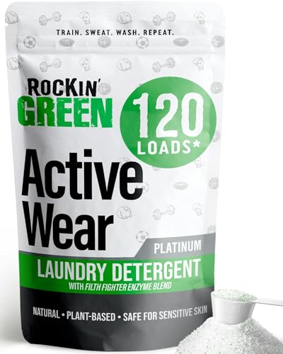 Active Wear Laundry Detergent Powder & Odor Eliminator for Sportswear & Workout Clothes (64 Ounce)