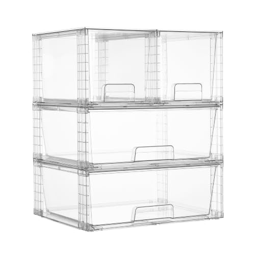 Clear Stackable Storage Drawers (4 Count)