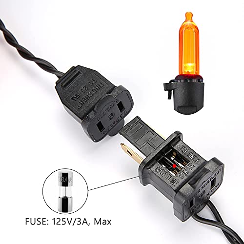 Purple Orange Halloween Lights Connectable (33 Foot)