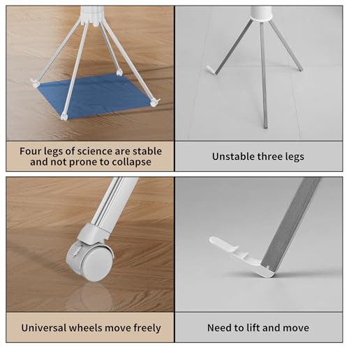 4 Legs Single Layer Clothes Drying Rack