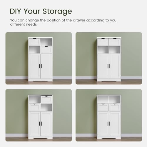 Bathroom Storage Cabinet with 2 Drawers