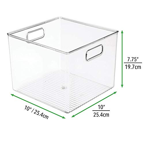 Plastic Modern Storage Organizer Bin Basket with Handles for Bathroom Organization