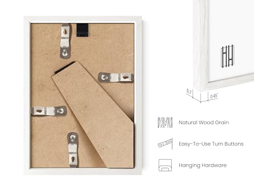 5x7 Natural White Wood Photo Frame Set of 15