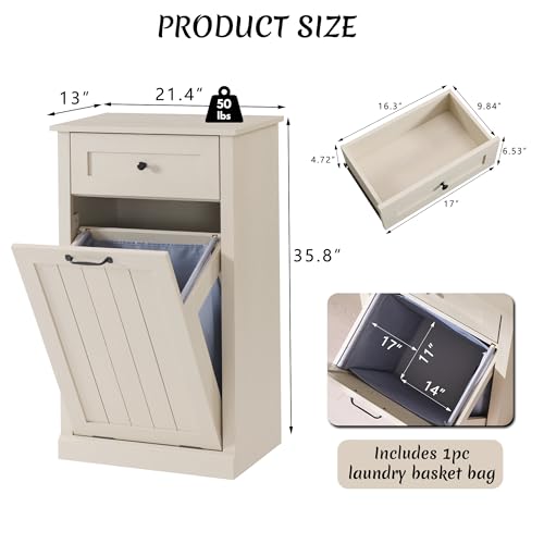 Tilt Out Laundry Hamper Cabinet