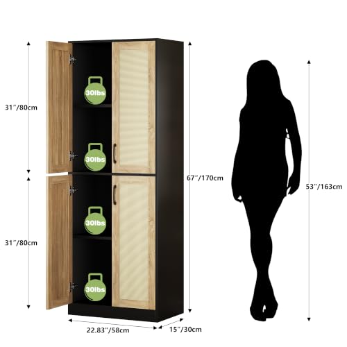 Rattan Pantry Cabinet