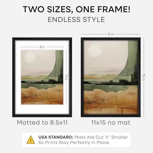 11x15 Black Oak Picture Frame