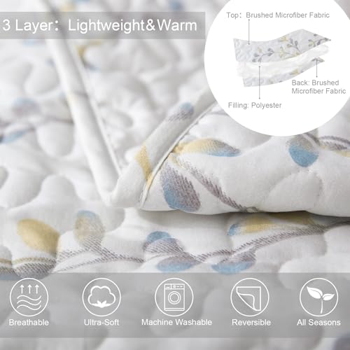 Reversible Boho Quilts Queen Size White