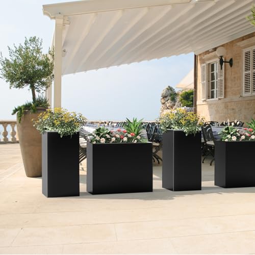 Metal Planter Box for Outdoor Plants 30" L x 12" W x 24" H