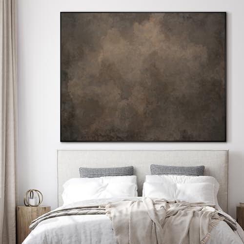 36"x46" Extra Large Framed Wall Art Neutral Cloudy Abstract Illustration