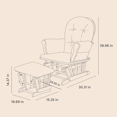 Premium Hoop Glider & Ottoman