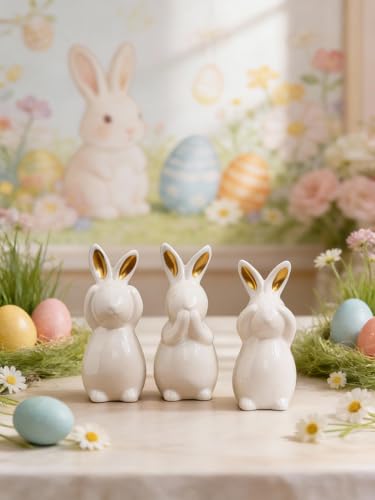 Easter Rabbit Figurine Cute Rabbit Three Donts