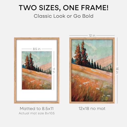 12x18 Natural Oak Picture Frame