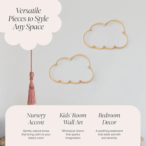 Handmade Wicker Cloud Décor Set Of 2