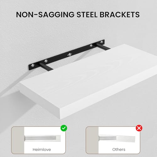 Floating Shelves 31.5" W x 10.3" D White Set of 2 (2 Count)