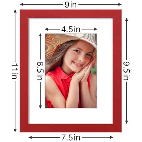 8x10 Picture Frames Set of 9 for Wall or Tabletop Display (9 Count)