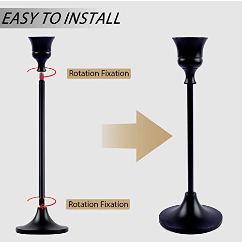 Black Taper Candle Holders Set of 6 (6 Count)