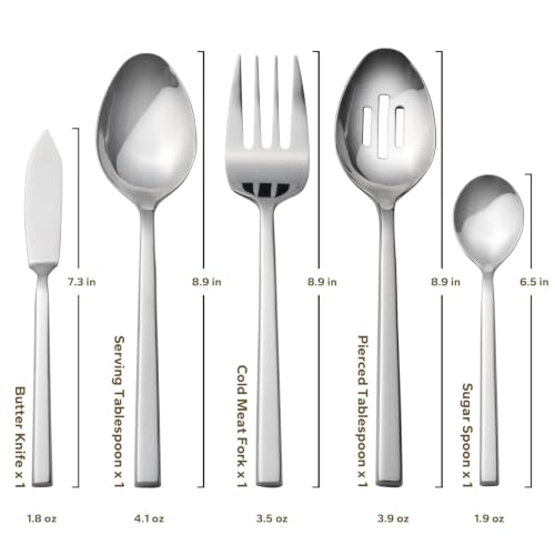 Cube 65 Piece Forged Stainless Steel Flatware Set Cutlery Set with Utensil (12 Count)