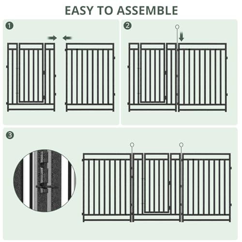 Decorative Garden Fence Metal Dog Fence Outdoor for Yard (3520 Sq Ft)