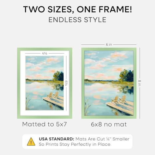 6x8 Green Picture Frame