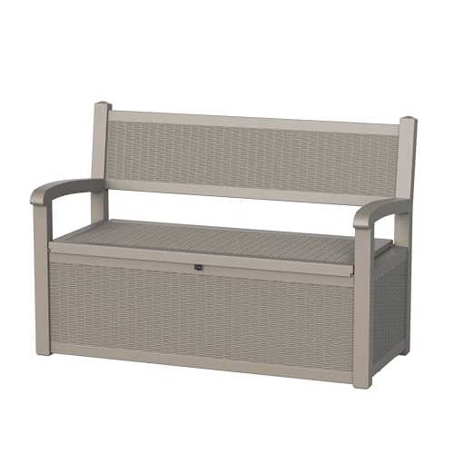 75 Gallon Storage Bench Deck Box Outdoor Indoor