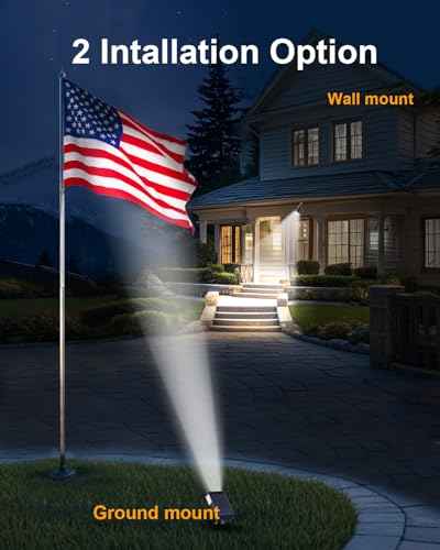 2 Pack Solar Spot Lights Outdoor Waterproof