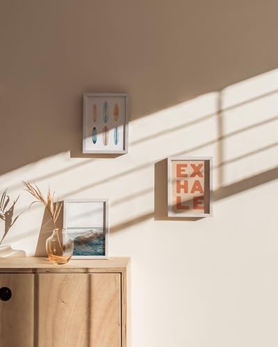 5x7 Natural White Wood Photo Frame Set of 15